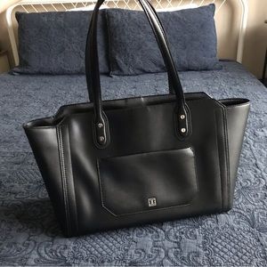 Ivanka Trump Black Leather Professional Shoulder Bag/Small Tote EUC